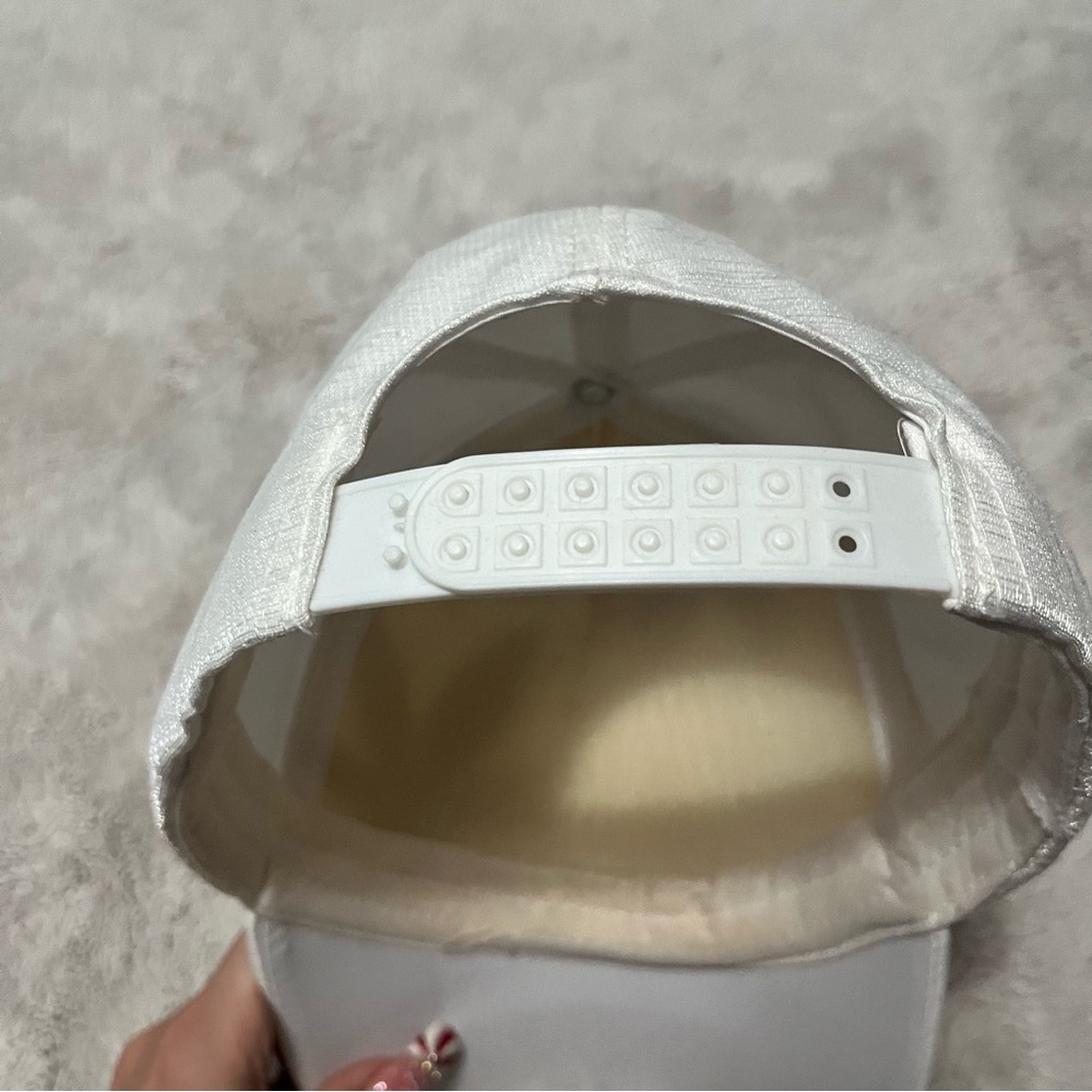 White Cap with Rhinestones - Picture 4 of 4